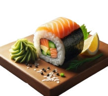 sushi-on-wood